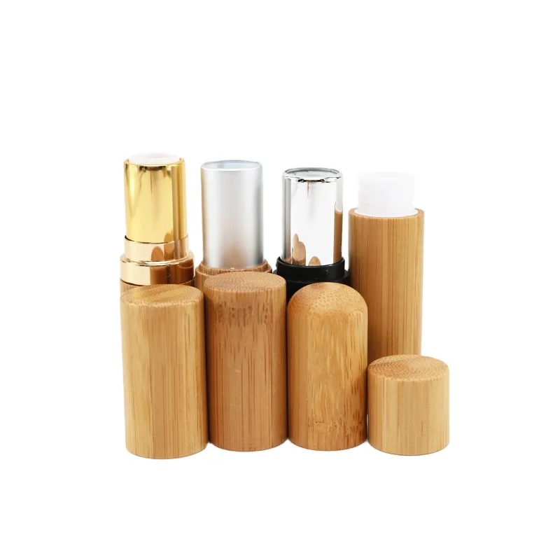 Cosmetic Container 5g Empty Lip Blam Tubes Makeup Container Bamboo Lip Balm Tube