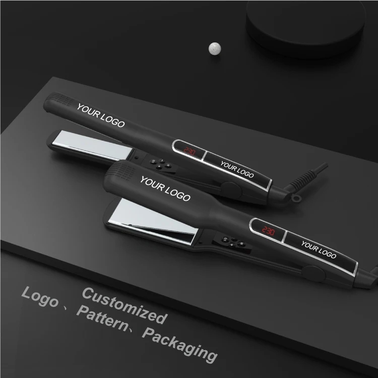 Custom Salon Ceramic Hair Straightener Manufacture Titanium Flat Iron 450 Degrees Hair Straightener