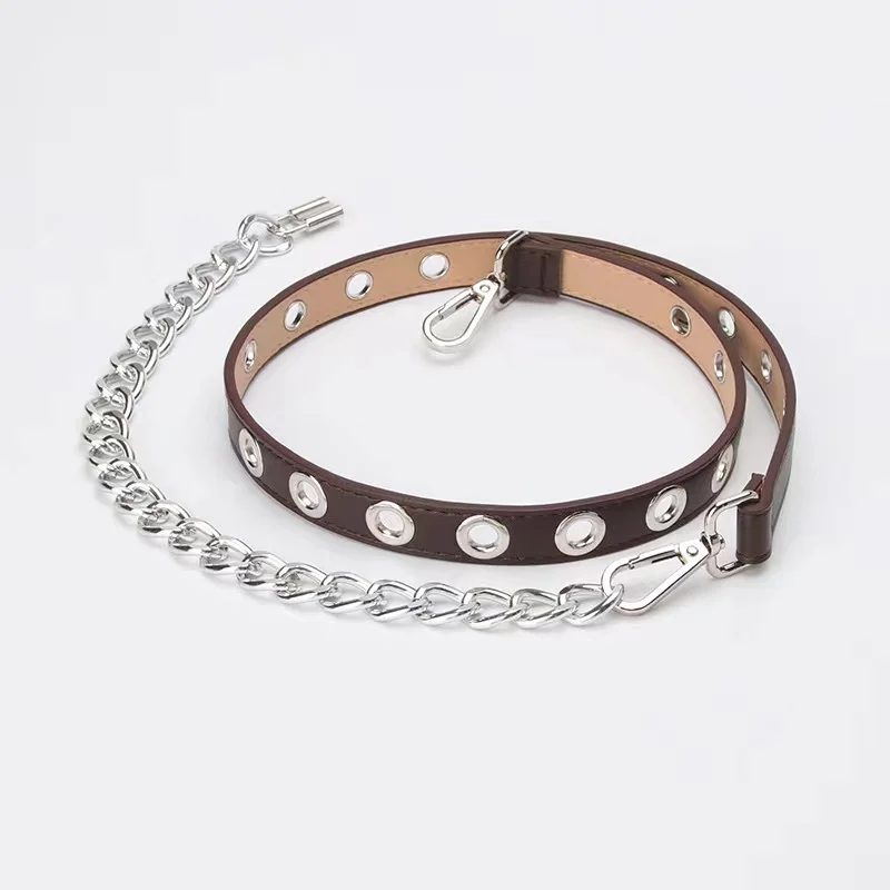 Belt Ladies Jeans Pants Punk Hip Hop Eye Free Punch Belt Fashion Versatile Decorative Belt