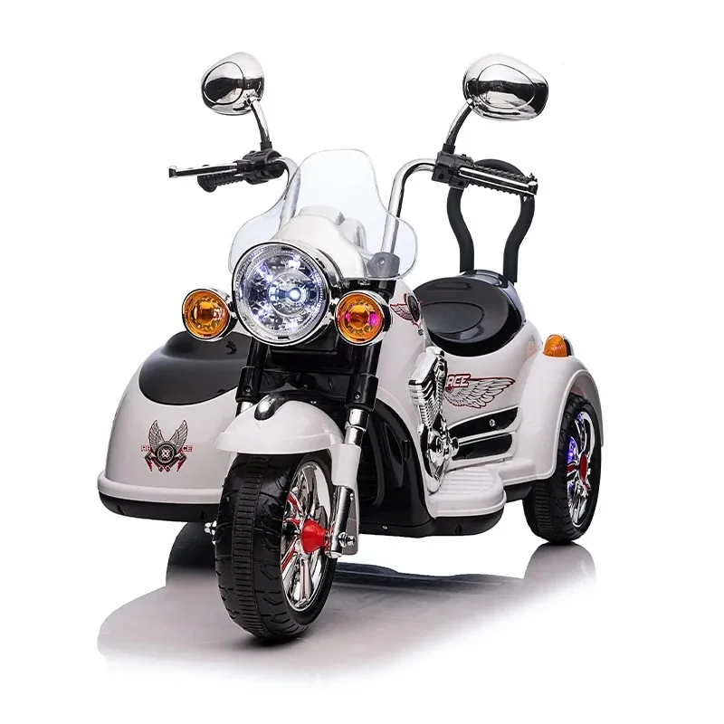 Istaride 12v Baby Ride On Car Bike Toy Three Wheels Motorbike Kids Electric Car 2 Seater Motorcycle For Kids