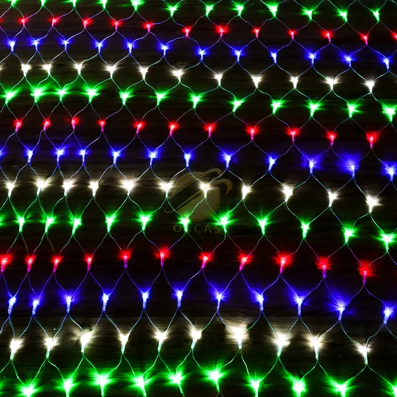 Net String Lights Outdoor Mesh Lights 3*2M Solar Garden Tree Lights Remote for Outside Yard Fence Decor