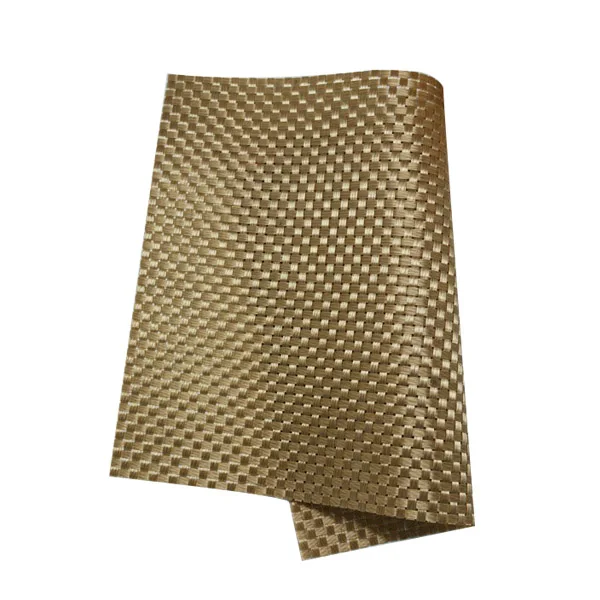 Factory Supplier Plastic Table Mat Rectangle PVC Gold Placemats for Wedding