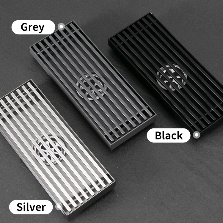 Customized Bathroom Drainer Insert Conceal Invisible Rectangle shower Anti-odor Strainer Stainless steel Floor Drain