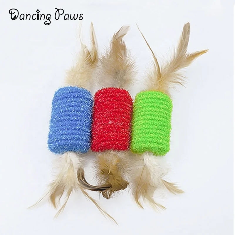 Factory Wholesale Lovely and Cute funny ball Cat Pet Interactive Toy 6 pcs/Set