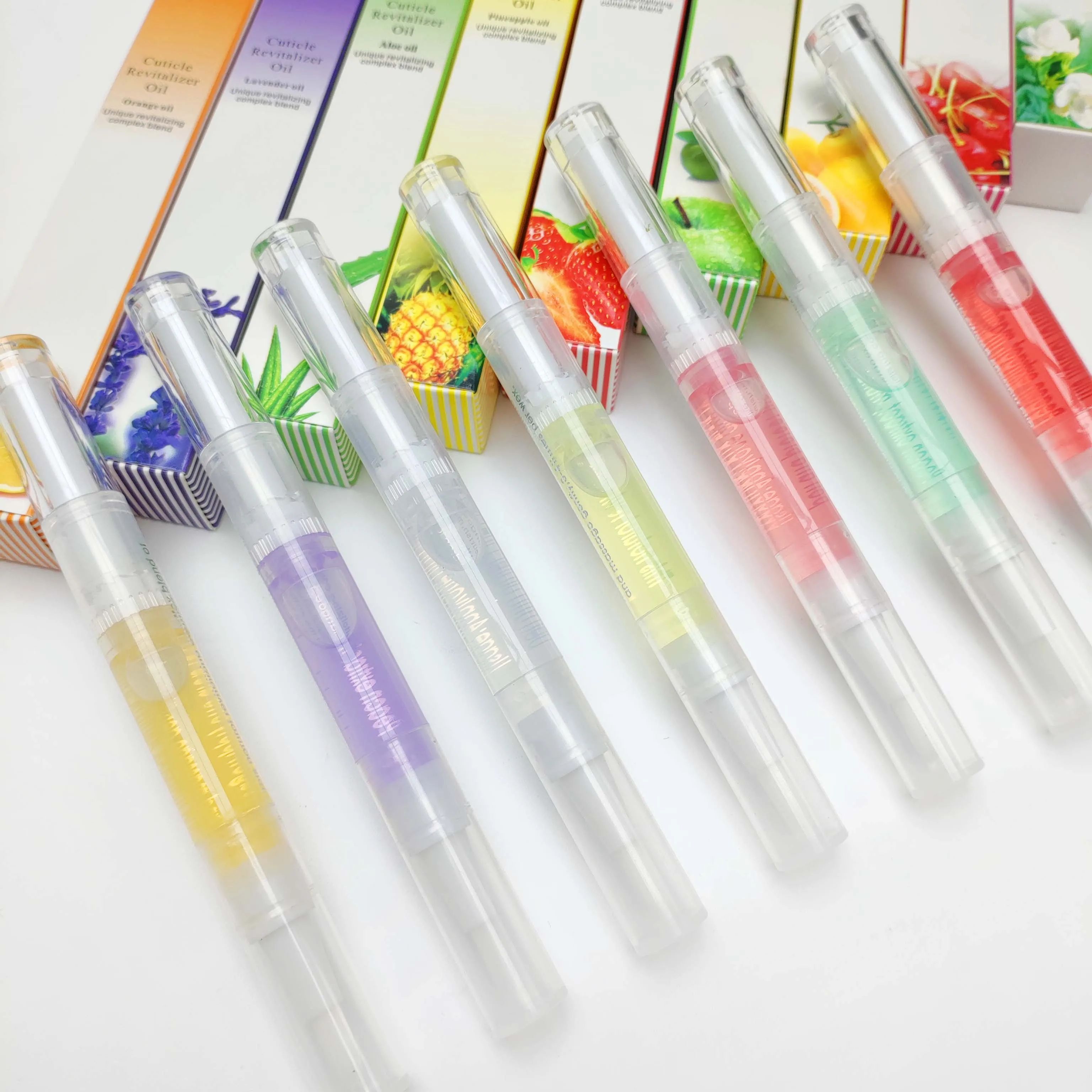 OEM 15 Smells Mini Nail Cuticle Revitalizer Oil Pen Professional  Fingernail Skin Care Custom Logo Private Label
