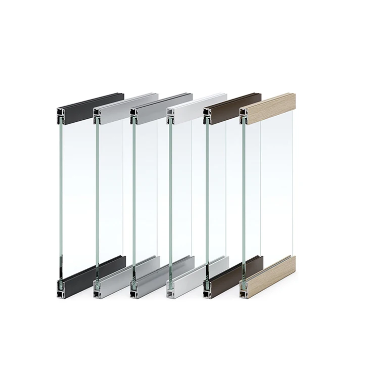 modern glass sliding door partition black frame clear glass panel office partition wall system