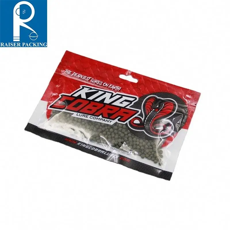 Наживка для рыбалки с пластиковой упаковки 3 боковой шов замка застежка-молнии фольги с прозрачным окном для мягкая рыболовная приманка