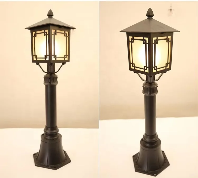 Wholesale classical outdoor aluminum sturdy LED waterproof antique decoration garden courtyard lawn lights