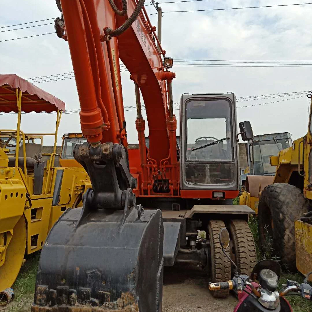 used wheel excavator Japan used wheel digger hit achi used 10ton wheel digger ex100 100wd
