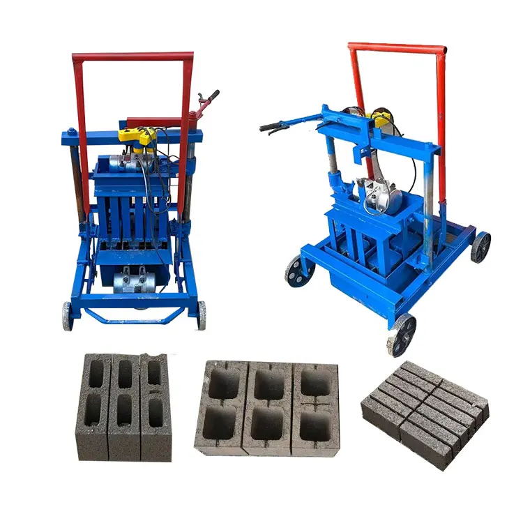Cheapest Price of Brick Machine Mobile Small Concrete Hollow Solid Cement Diesel Engine Block Making Machine