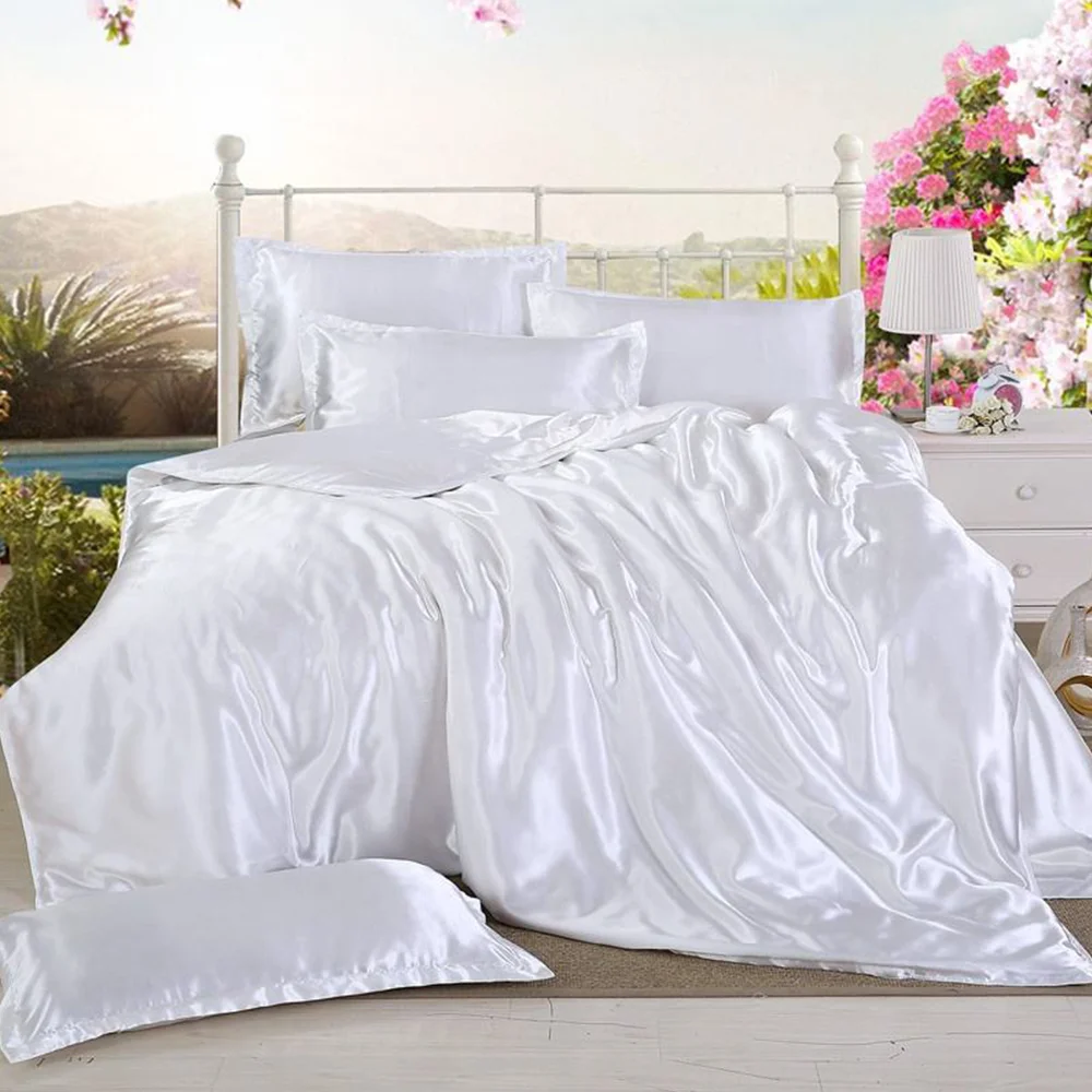 Winter Warm Thickened Skin-Friendly Smooth Feeling Modern Comforter Silk Duvet Cover Sets