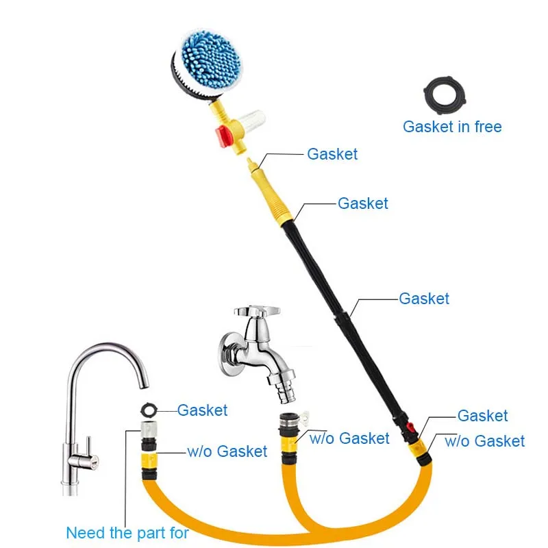 High Pressure Electric Car Wash Brush Powered Car Wash Brush Rotary Cleaning Brush