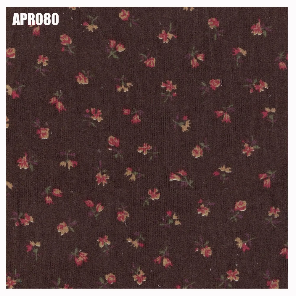 
100% cotton corduroy small rose print fabric 21W 