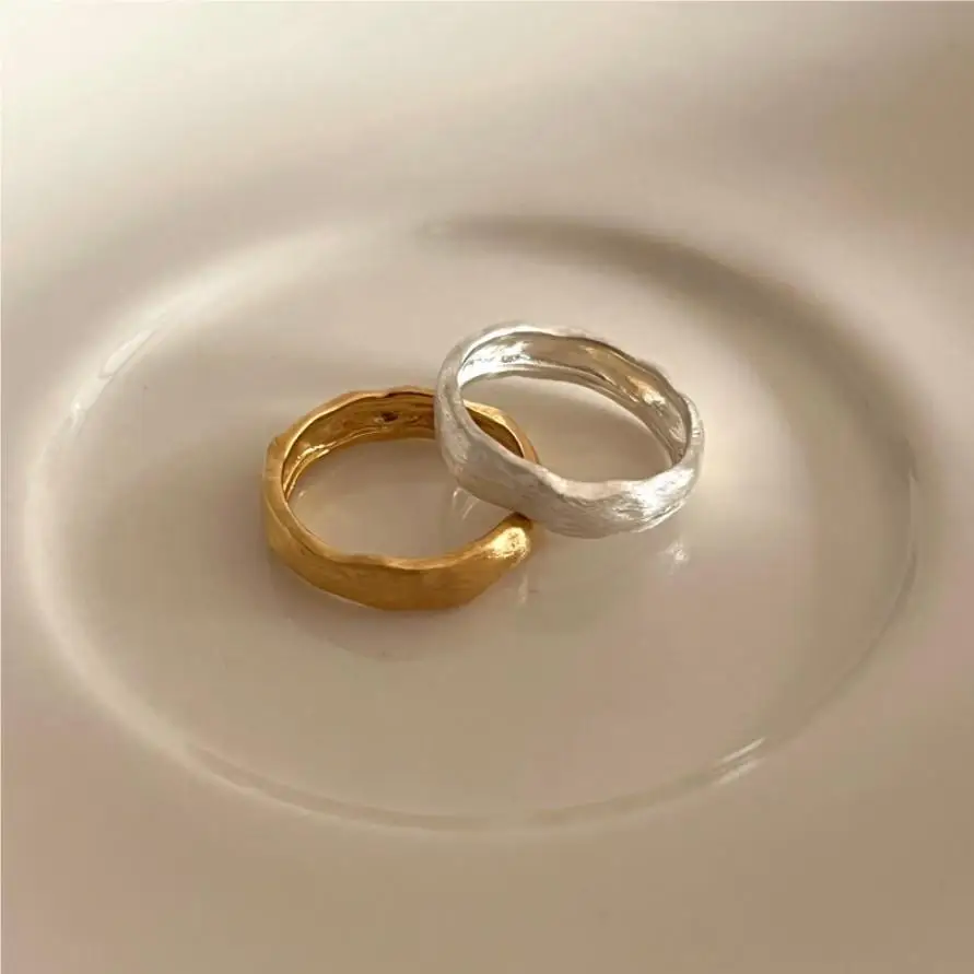 VIANRLA 925 Sterling Silver Ring 18K Gold Plated Minimalism Ring For Women Jewelry Gifts Wholesale