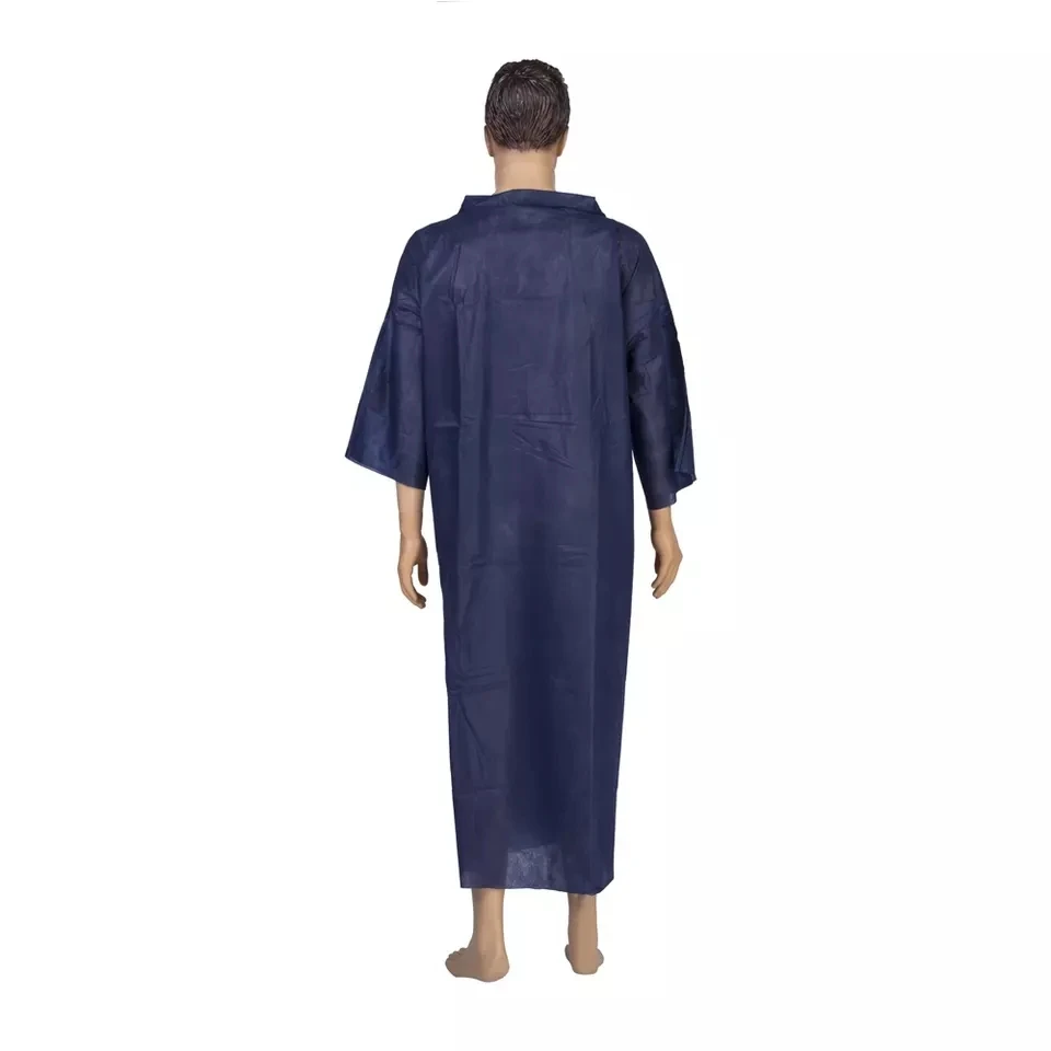 Disposable Non Woven Hairdressing Bathrobe Spa Robes Kimono Dressing Gown