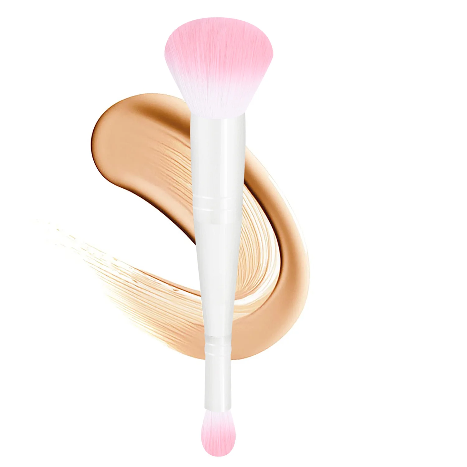 Ahyee 1PC Angled Blush Brush Custom Multifunctional Makeup Tool Wooden Handle Foundation Face Application Private Label Black