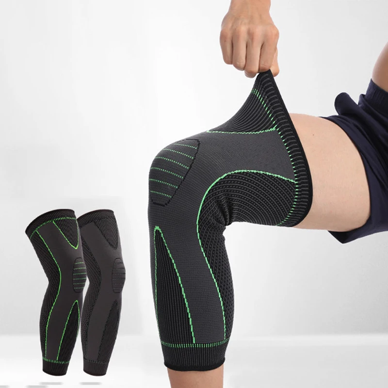 In Stock Knitting Exoskeleton Extended Compression Leg Sleeve Knee Brace With High Quality