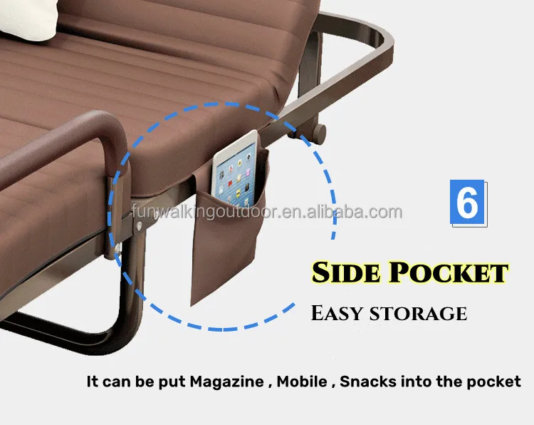 Custom 1.9 Meters Single Person Folding Convertible Backrest Angle Sofa Bed Furniture For Home Living Room Office Hotel Bedroom