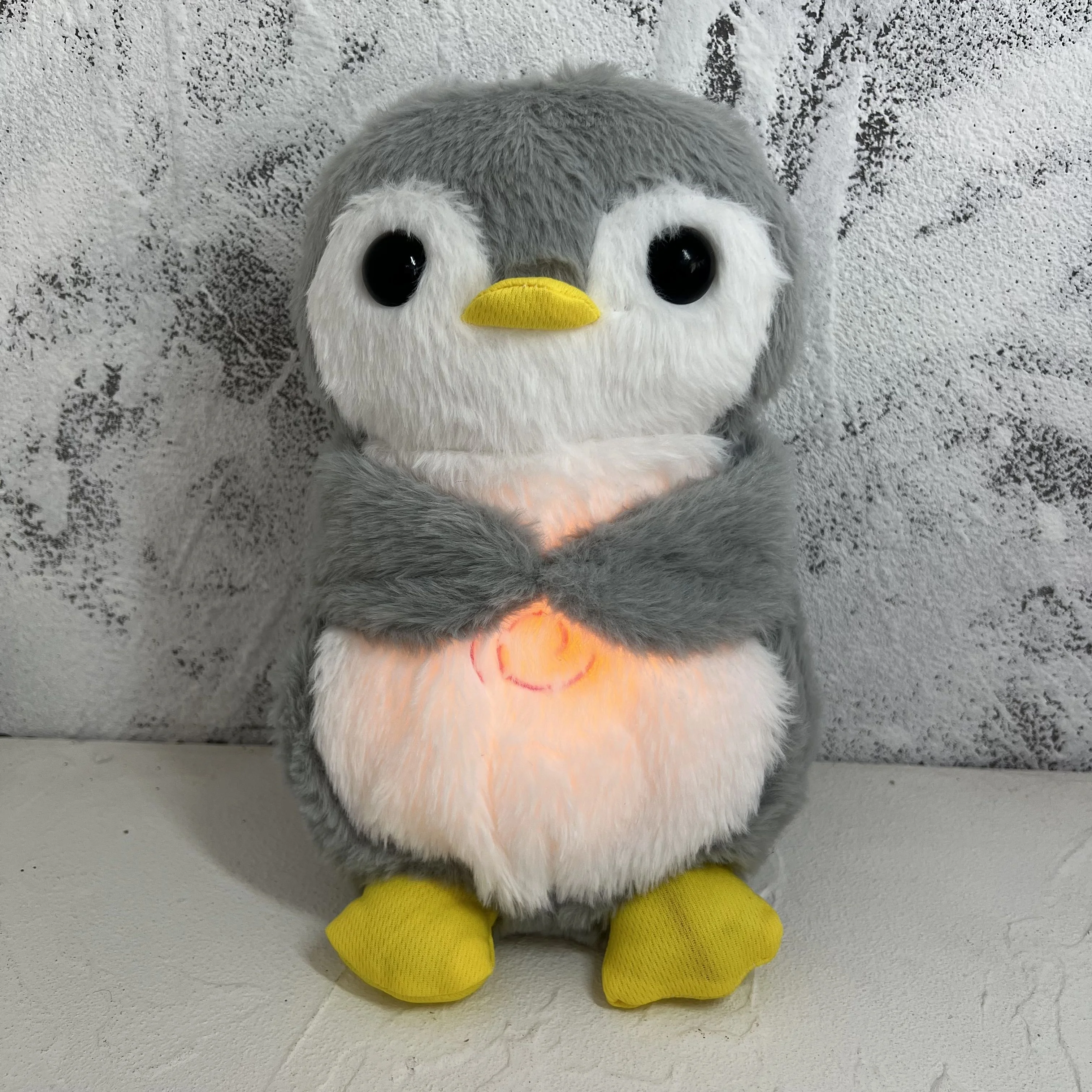 Милый мультяшный Электрический детский успокаивающий спящий Пингвин плюшевая игрушка