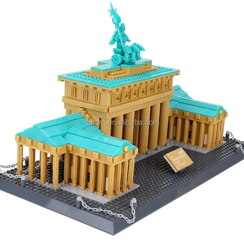 Wange 6211 Street View Brandenburg Gate Berlin Germany Model Assembly Brick Educational DIY Toys Building Blocks