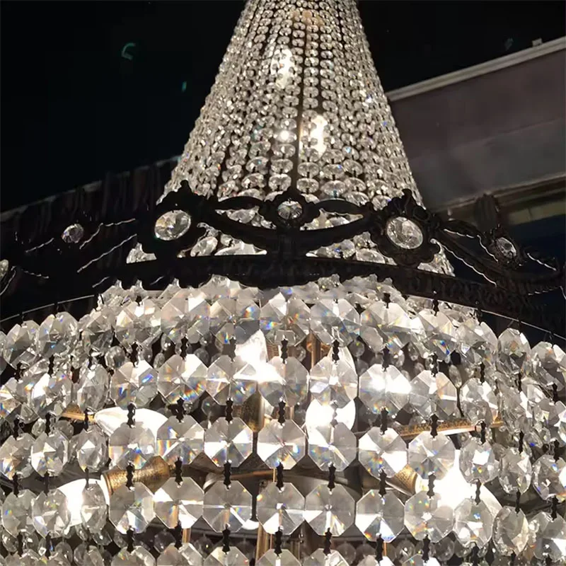 Modern Crystals Chandeliers Palace Style Crystal Chandelier Pendant Lamp Luxury Decor Ceiling Lights Chandelier