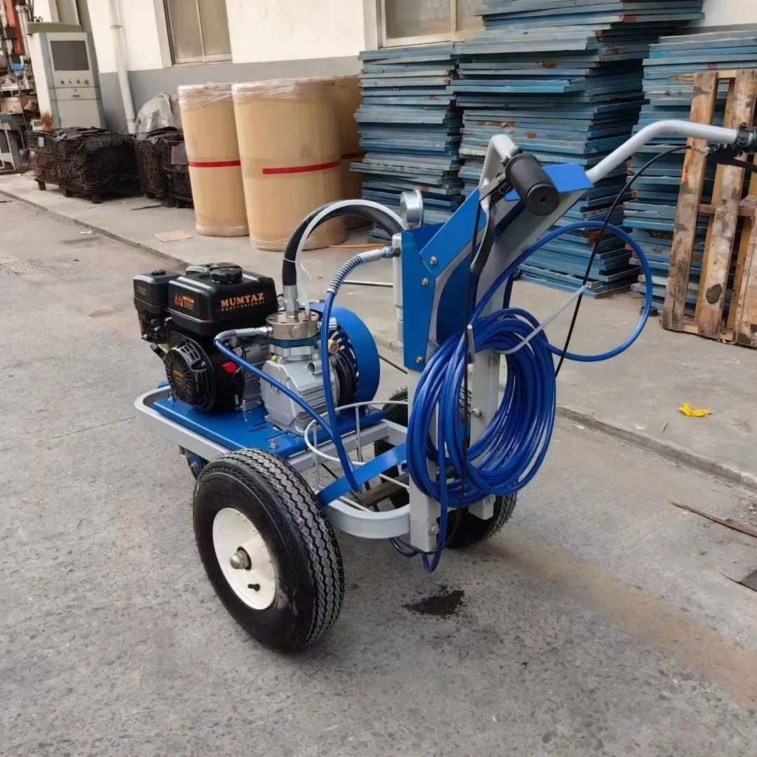 Hand-push cold spraying road marking machine Efficiently Underground Garage Crossing Road Marking Spray Paint Machine