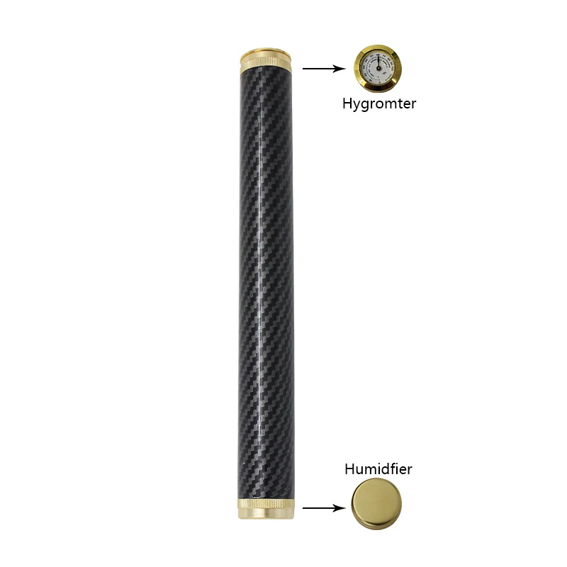 carbon fiber tube portable gold aluminum single cigar tube