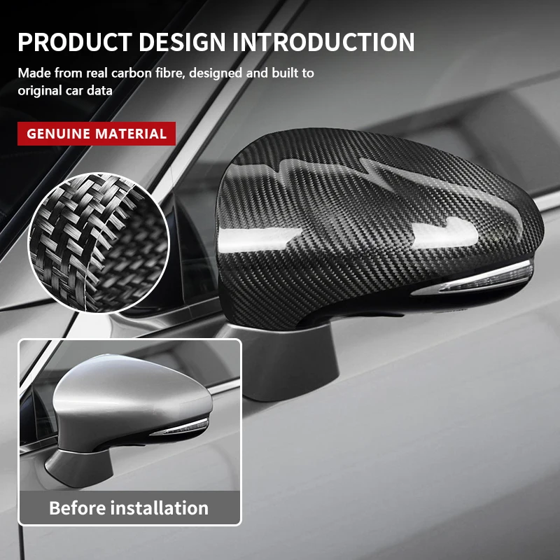 Shasha Carbon Mirrors Replace  Car Carbon Fiber Rear View mirror outer shell For Lexus ES IS GS 2013 2014 2015 2016 2017-2020