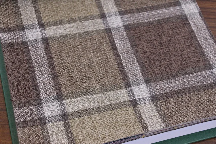 high quality multiple colors price upholstery plaid linen sofa clothes fabric