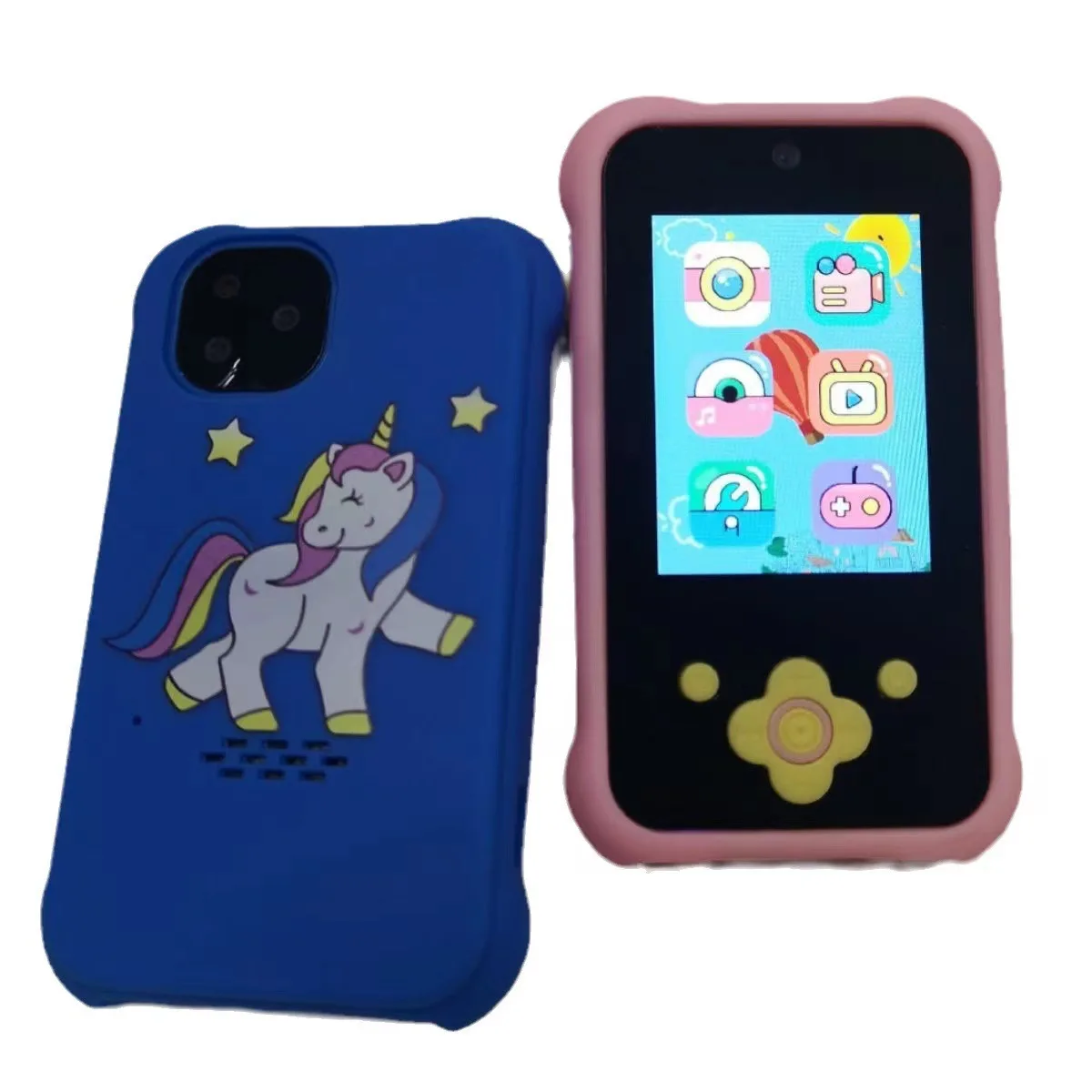 Hot Selling Kids Smart Phone Toys Girls Touchscreen Play Phone 3 Camera Toddler Learning Toys Music Player Games with 32GB Card