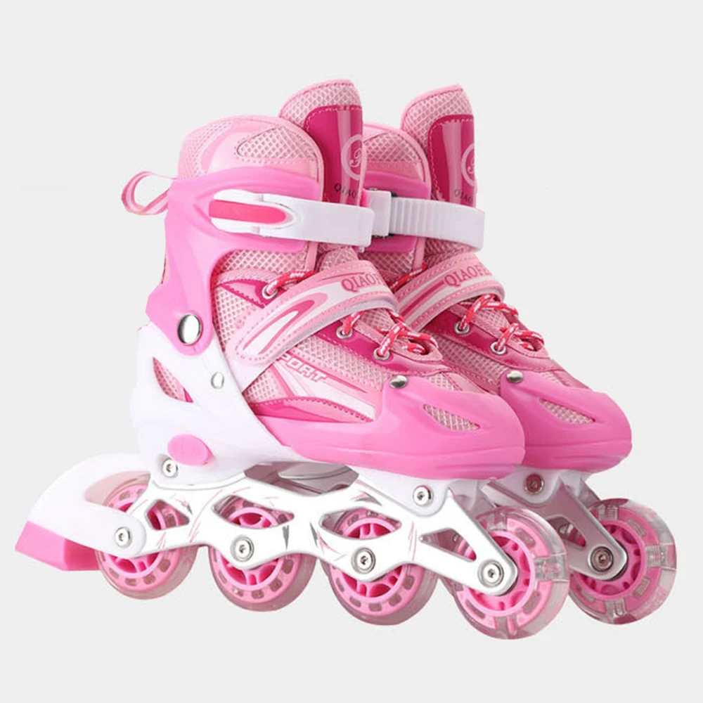 Wholesale Outdoor Sports Four Wheels Adjustable Safe Roller Skates Inline Shoes For Adults Kids