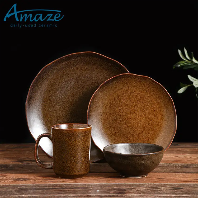 Sale by bulk cheap vintage kitchen custom porcelain dining plate sets dinnerware ceramic dishes plates