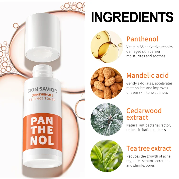 Tiktok Trending Products Panthenol Essence Toner Moisturizing Face Toner Skin Care Cleaning Exfoliating Skin Toner for Face