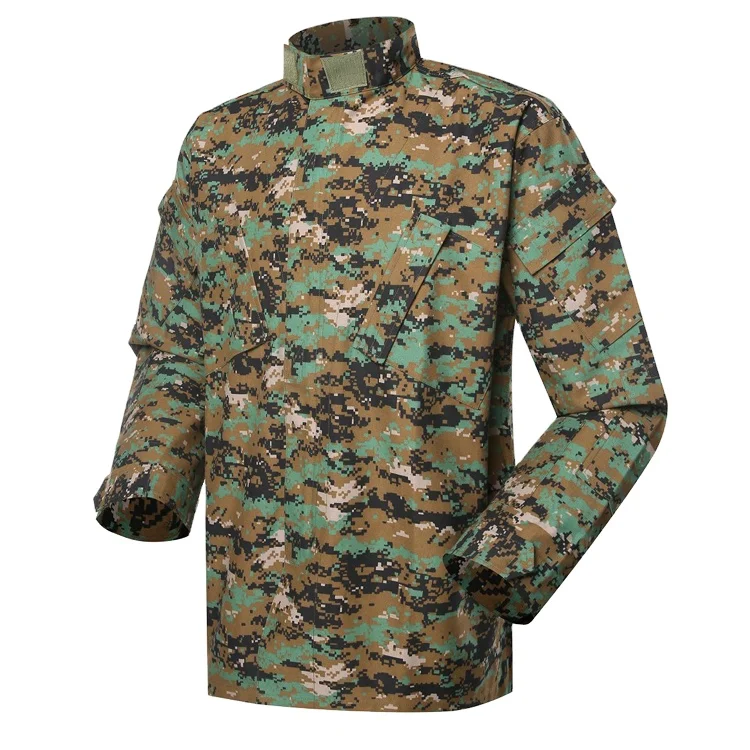 230gsm TC Polyester Cotton Twill  Digital Woodland Camouflage Pattern ACU Uniform