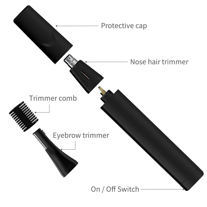 Createdog Electric Nose Hair Trimmer Facial Nose Hair Removal Eyebrow Shaver Men Clean Trimmer Razor Nose Hair Remover