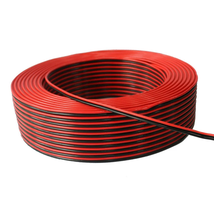 24 AWG 2 Core ROHS 300V Stranded CCA Conductor Red Black High Performance Audio Video Speaker Cable Wire (1600050726565)