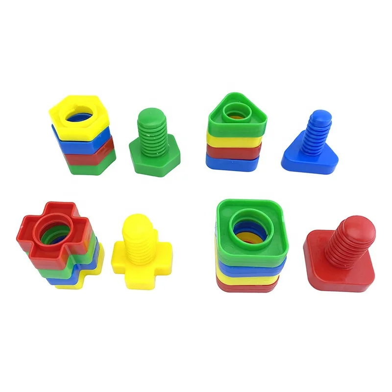 Preschoolers Toys Screw And Nuts Educational Montessori Bolt Toy, Safe Material Plastic Screw Nut Occupational Therapy Tools