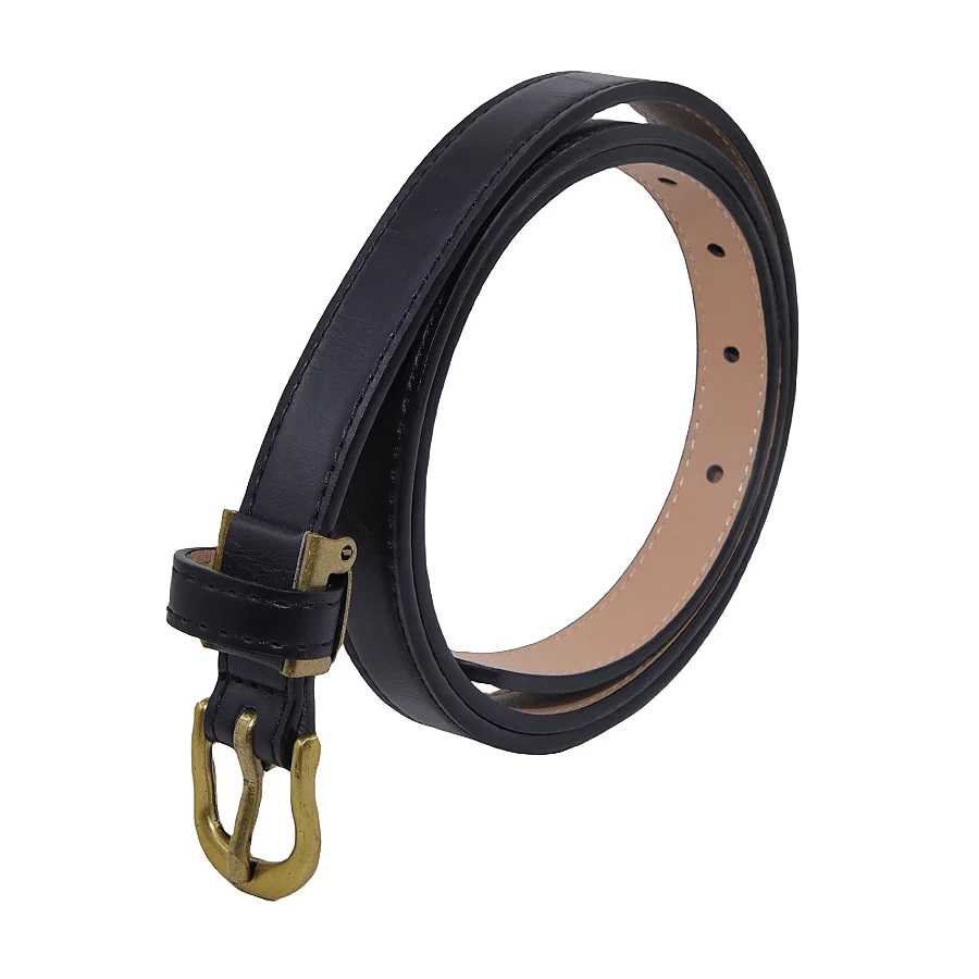 Stylish Pu Leather Skinny Women Belt Thin Waist Belts for Dresses