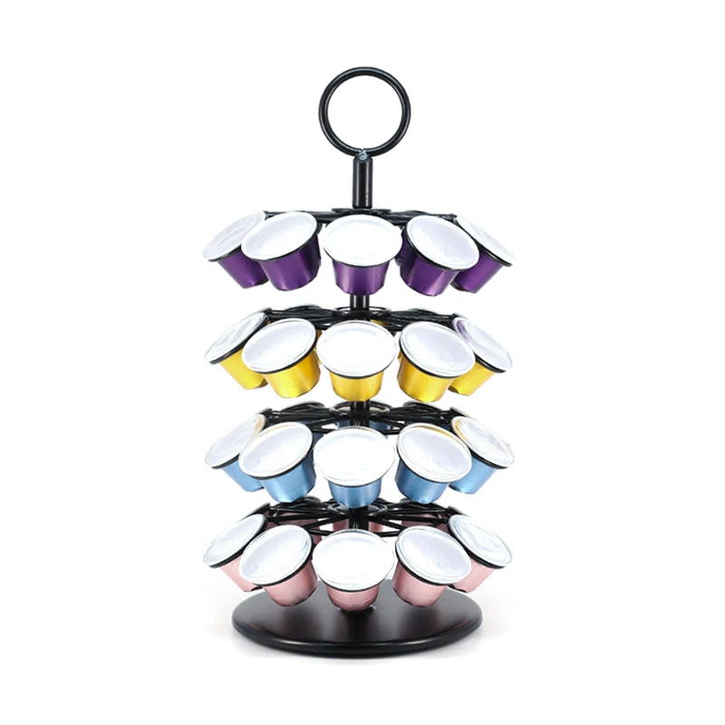 For Nespresso coffee capsules holder Christmas tree 40 pcs coffee capsules storage rotating shelf