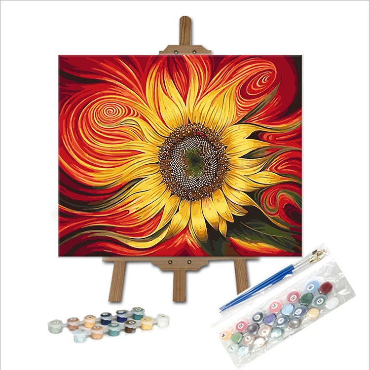 Flower sunflower Home Decor Handpainted Modern Canvas Wall Art Madonna  Abstract POP Art Oil Painting