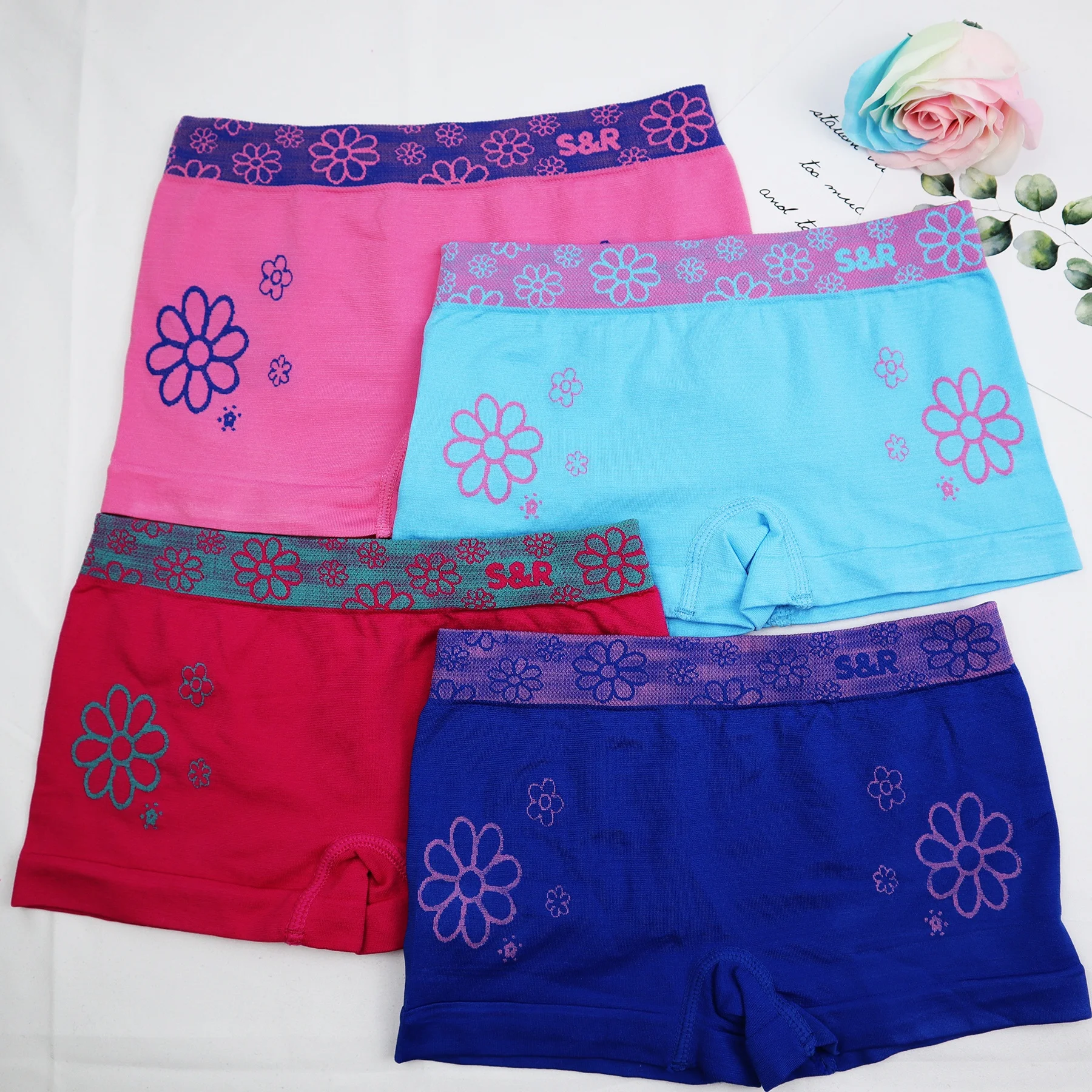 Fancy teen boxer Customized soft young girls polyester boxer
