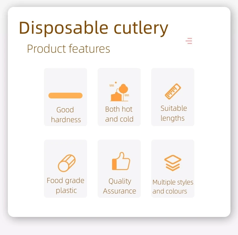 Eco Friendly Disposable Plastic Ps Heavy Dutycutlery Set White Clear Black Fork Spoon Knife Cookware Sets