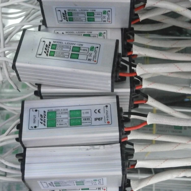 Водонепроницаемый светодиодный драйвер на солнечной батарее, 24 В, 9-12x1 Вт