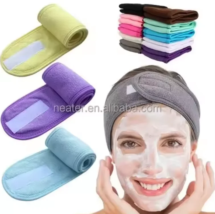 Cosmetic Wrap Turban Face Wash Adjustable Yoga Women Facial Toweling Bath Hairband Makeup Headbands SPA Salon Accessories