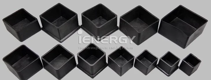 Popular Solar panel mount rail end covering  pv roof rail end cap- solar system standard rail end protect