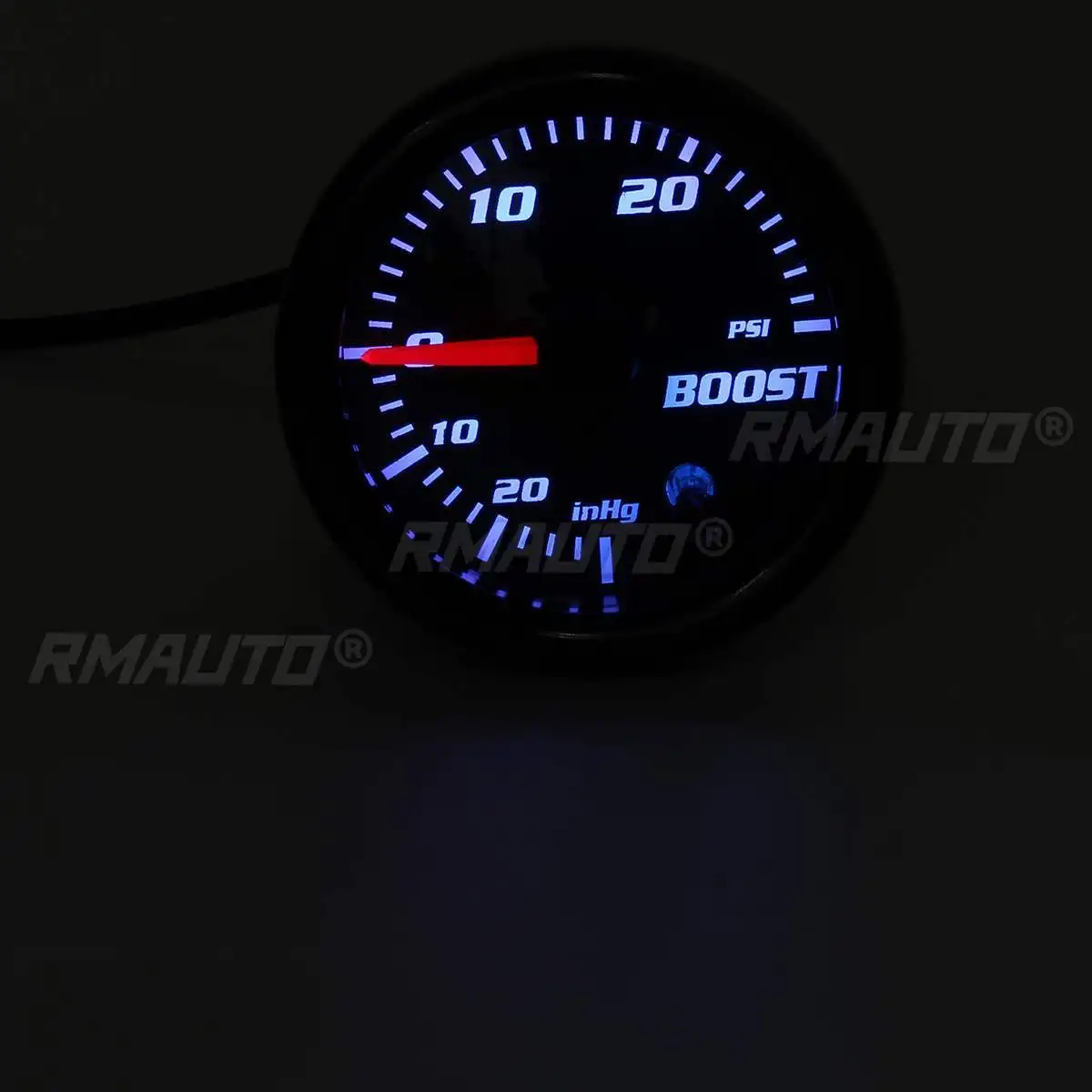 2 '52 мм турбоманометр Вакуумный Манометр 0 ~ 30 PSI / -1 бар 7 цветов светодиодный черный Лен 12 В Универсальный Автомобильный указатель