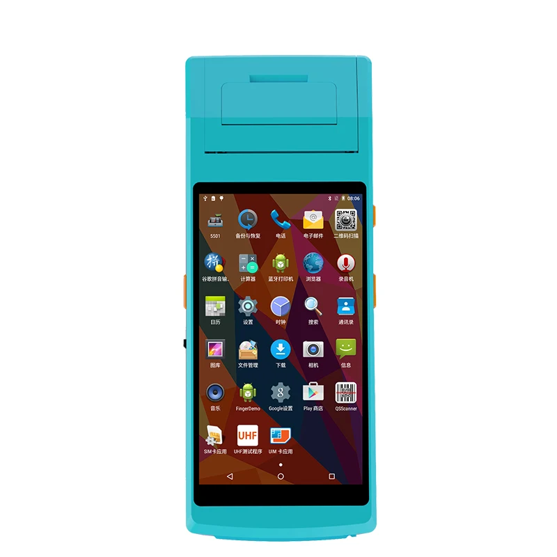  Дешевый 5 дюймовый полноэкранный КПК сканер штрих-кода NFC считыватель Android PDA с