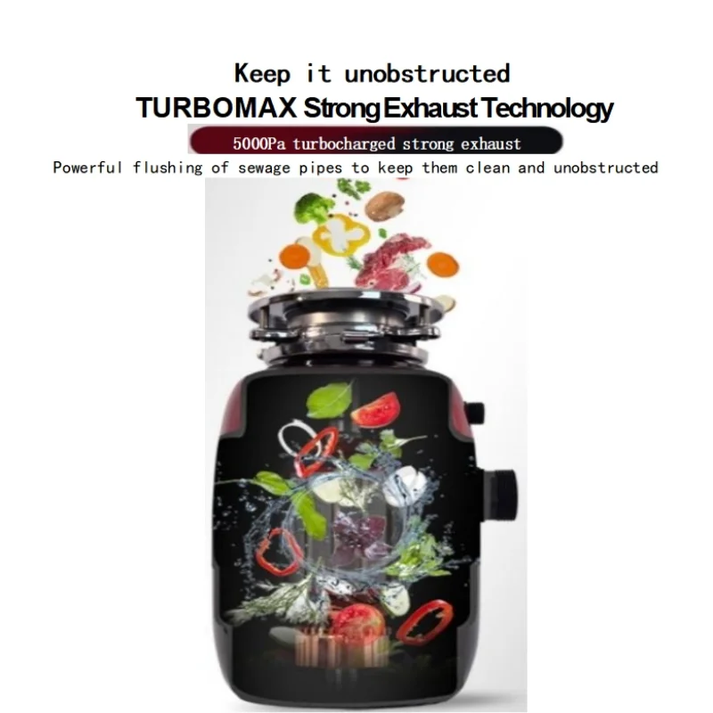 Level 8 Electric Kitchen Waste Shredder Crusher Automatic Household Food Waste Disposer Wholesale Kitchen Sink Garbage Processor