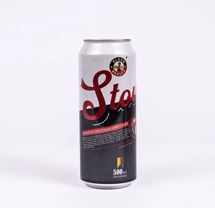 Factory Supply OEM 330ml 500ml aluminum Canned Stout beer Extra Strong Black Malt Traditional craft malt dark wheat Beer