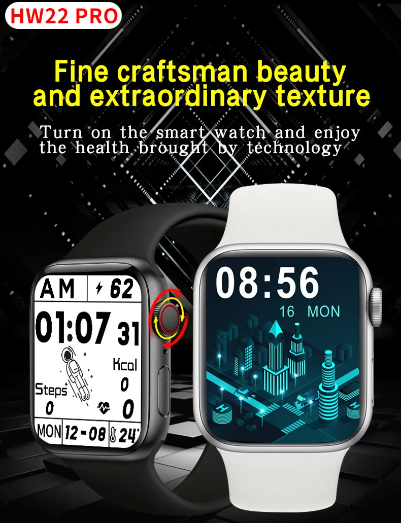  Смарт-часы HW22 pro 2021 reloj relogio inteligente RDFit iwo hw22 оригинальные умные часы серии